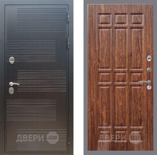 Входная металлическая Дверь Рекс (REX) премиум 185 FL-33 орех тисненый в Краснознаменске