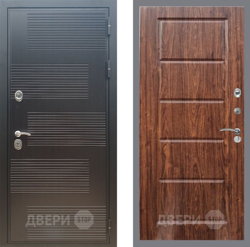 Входная металлическая Дверь Рекс (REX) премиум 185 FL-39 орех тисненый в Краснознаменске