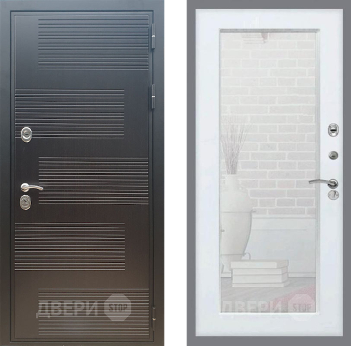 Дверь Рекс (REX) премиум 185 Зеркало Пастораль Белый ясень в Краснознаменске