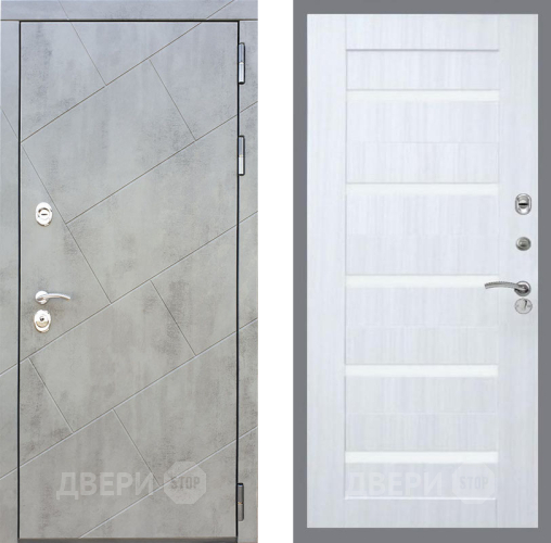 Входная металлическая Дверь Рекс (REX) 22 СБ-14 стекло белое Сандал белый в Краснознаменске