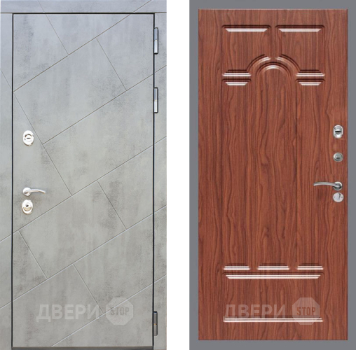 Входная металлическая Дверь Рекс (REX) 22 FL-58 орех тисненый в Краснознаменске