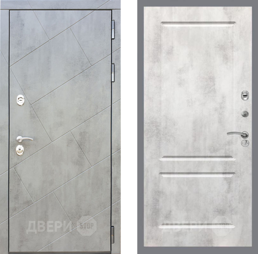 Входная металлическая Дверь Рекс (REX) 22 FL-117 Бетон светлый в Краснознаменске