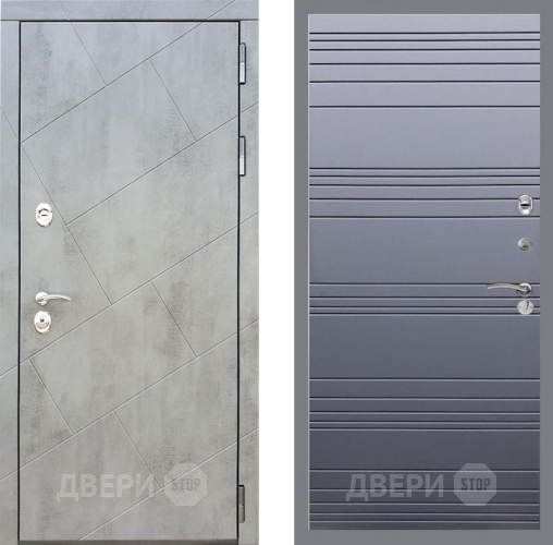 Входная металлическая Дверь Рекс (REX) 22 Line Силк титан в Краснознаменске