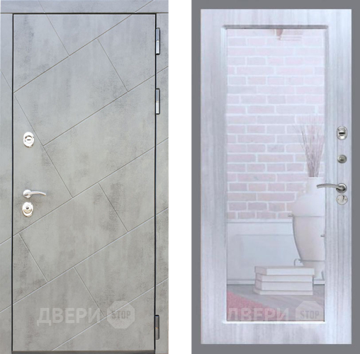 Входная металлическая Дверь Рекс (REX) 22 Зеркало Пастораль Сандал белый в Краснознаменске