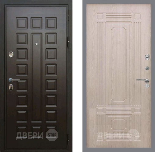 Входная металлическая Дверь Рекс (REX) Премиум 3к FL-2 Беленый дуб в Краснознаменске