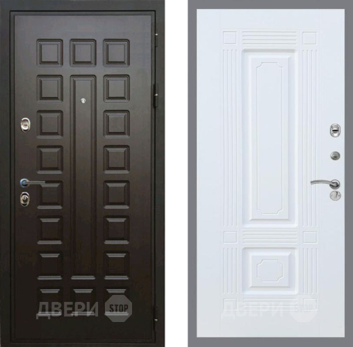 Входная металлическая Дверь Рекс (REX) Премиум 3к FL-2 Силк Сноу в Краснознаменске