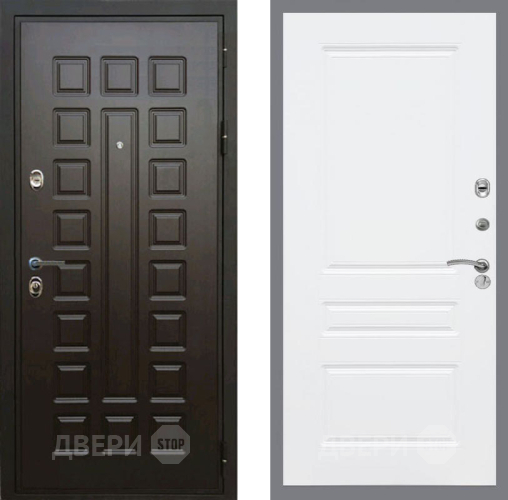 Входная металлическая Дверь Рекс (REX) Премиум 3к FL-243 Силк Сноу в Краснознаменске
