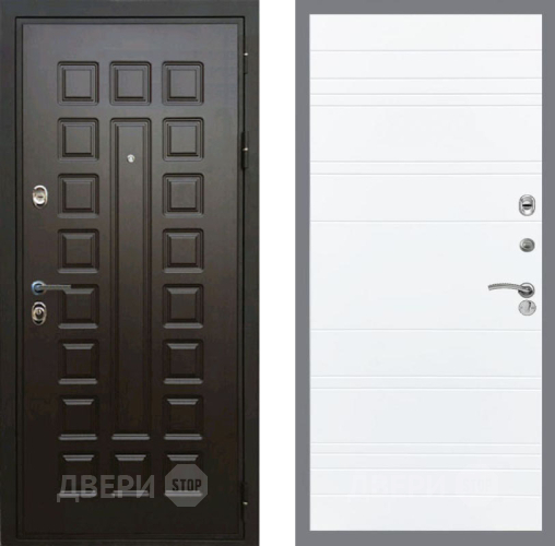 Входная металлическая Дверь Рекс (REX) Премиум 3к Line Силк Сноу в Краснознаменске