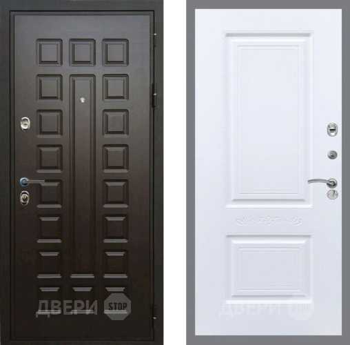 Входная металлическая Дверь Рекс (REX) Премиум 3к Смальта Силк Сноу в Краснознаменске