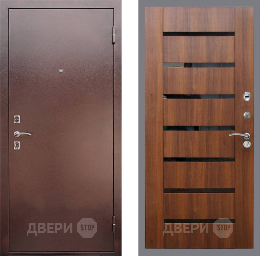 Дверь Рекс (REX) 1 СБ-14 стекло черное Орех бренди в Краснознаменске