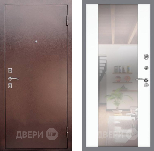 Входная металлическая Дверь Рекс (REX) 1 СБ-16 Зеркало Силк Сноу в Краснознаменске
