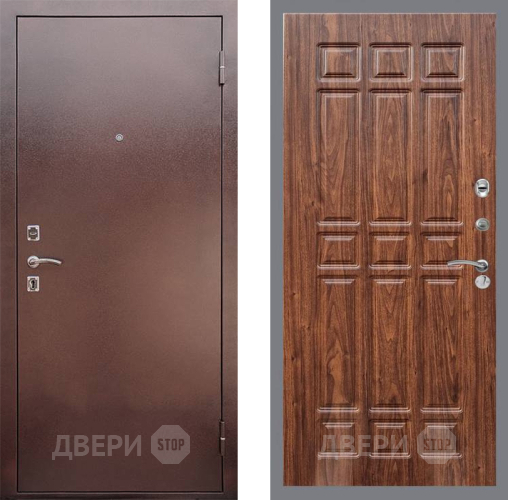 Входная металлическая Дверь Рекс (REX) 1 FL-33 орех тисненый в Краснознаменске