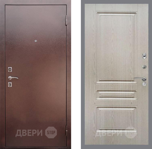Входная металлическая Дверь Рекс (REX) 1 FL-243 Беленый дуб в Краснознаменске