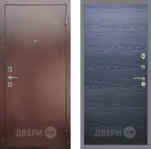 Входная металлическая Дверь Рекс (REX) 1 GL Дуб тангенальный черный в Краснознаменске