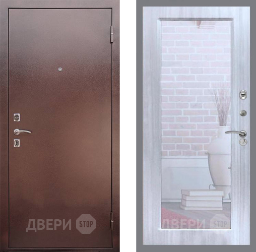 Входная металлическая Дверь Рекс (REX) 1 Зеркало Пастораль Сандал белый в Краснознаменске