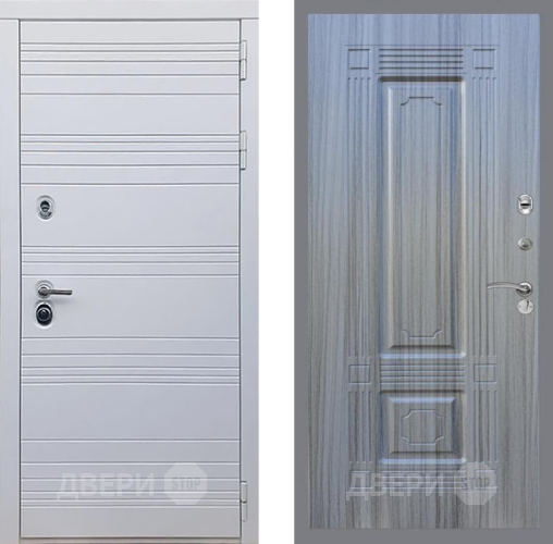 Входная металлическая Дверь Рекс (REX) 14 Силк Сноу FL-2 Сандал грей в Краснознаменске