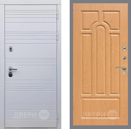 Входная металлическая Дверь Рекс (REX) 14 Силк Сноу FL-58 Дуб в Краснознаменске