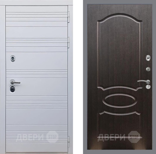 Входная металлическая Дверь Рекс (REX) 14 Силк Сноу FL-128 Венге светлый в Краснознаменске