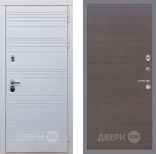 Входная металлическая Дверь Рекс (REX) 14 Силк Сноу GL венге поперечный в Краснознаменске