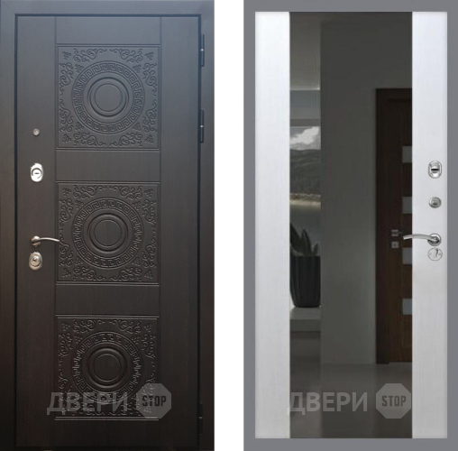 Дверь Рекс (REX) 10 СБ-16 Зеркало Белый ясень в Краснознаменске