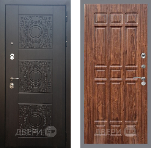 Входная металлическая Дверь Рекс (REX) 10 FL-33 орех тисненый в Краснознаменске