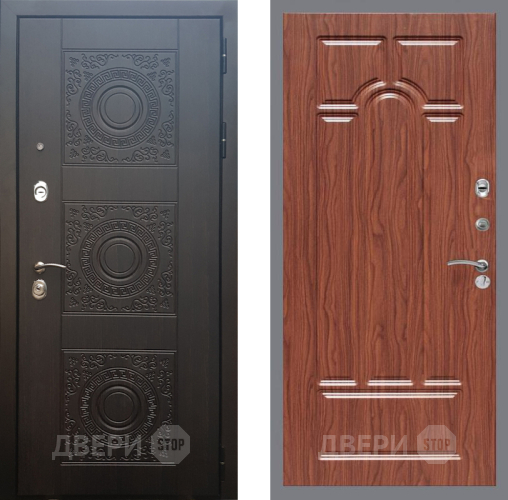 Входная металлическая Дверь Рекс (REX) 10 FL-58 орех тисненый в Краснознаменске