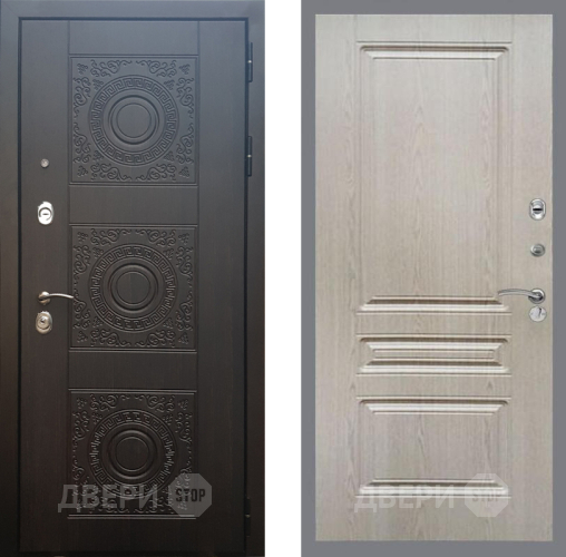 Входная металлическая Дверь Рекс (REX) 10 FL-243 Беленый дуб в Краснознаменске