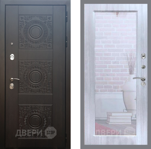 Входная металлическая Дверь Рекс (REX) 10 Зеркало Пастораль Сандал белый в Краснознаменске