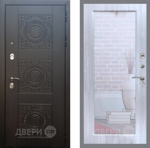 Входная металлическая Дверь Рекс (REX) 10 Зеркало Пастораль Сандал белый в Краснознаменске