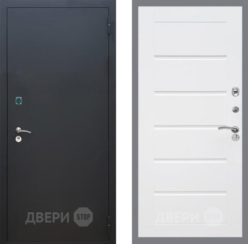 Входная металлическая Дверь Рекс (REX) 1A Черный Муар Сити Белый ясень в Краснознаменске