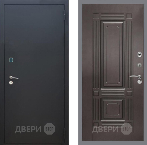 Входная металлическая Дверь Рекс (REX) 1A Черный Муар FL-2 Венге в Краснознаменске