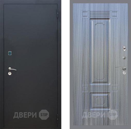 Входная металлическая Дверь Рекс (REX) 1A Черный Муар FL-2 Сандал грей в Краснознаменске