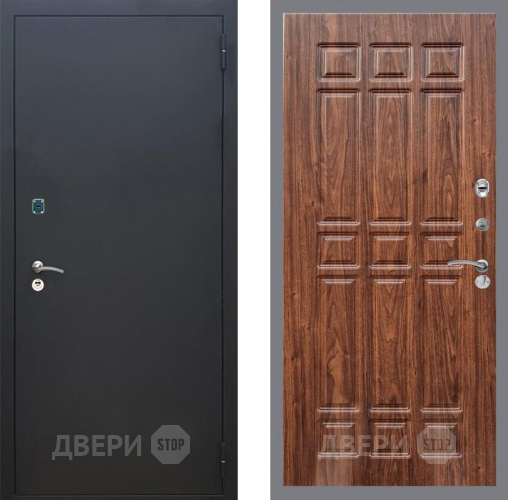 Дверь Рекс (REX) 1A Черный Муар FL-33 орех тисненый в Краснознаменске