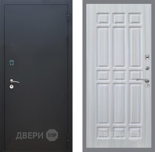 Входная металлическая Дверь Рекс (REX) 1A Черный Муар FL-33 Сандал белый в Краснознаменске
