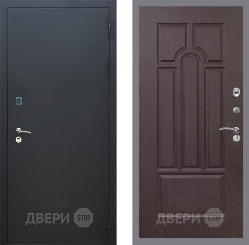 Входная металлическая Дверь Рекс (REX) 1A Черный Муар FL-58 Венге в Краснознаменске