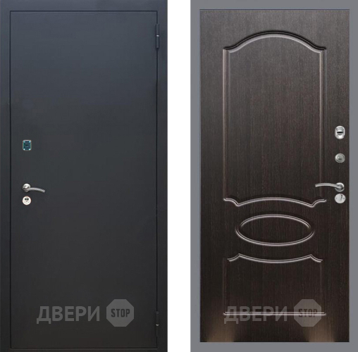 Входная металлическая Дверь Рекс (REX) 1A Черный Муар FL-128 Венге светлый в Краснознаменске