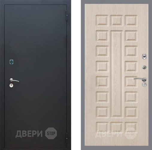 Дверь Рекс (REX) 1A Черный Муар FL-183 Беленый дуб в Краснознаменске