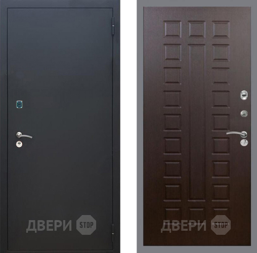 Входная металлическая Дверь Рекс (REX) 1A Черный Муар FL-183 Венге в Краснознаменске