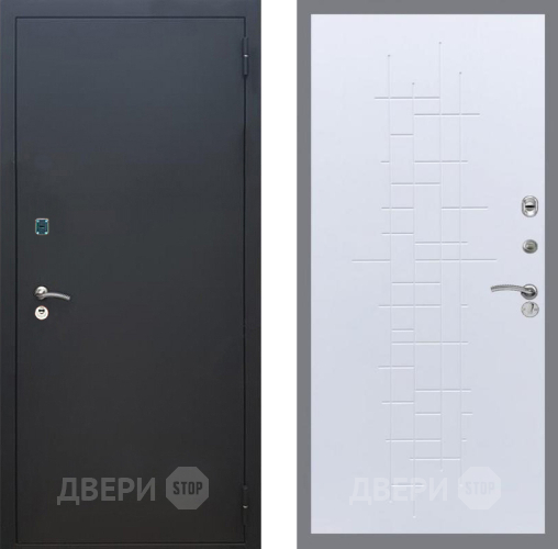 Входная металлическая Дверь Рекс (REX) 1A Черный Муар FL-289 Белый ясень в Краснознаменске