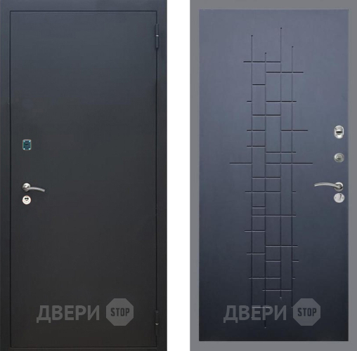 Входная металлическая Дверь Рекс (REX) 1A Черный Муар FL-289 Ясень черный в Краснознаменске