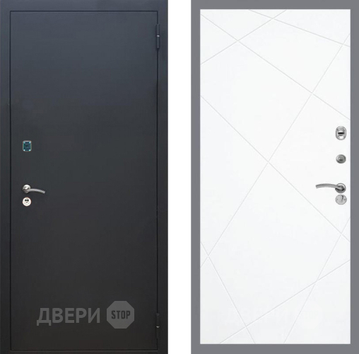 Входная металлическая Дверь Рекс (REX) 1A Черный Муар FL-291 Силк Сноу в Краснознаменске