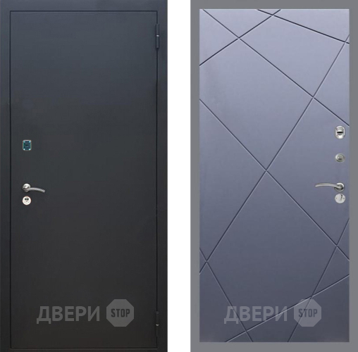 Входная металлическая Дверь Рекс (REX) 1A Черный Муар FL-291 Силк титан в Краснознаменске