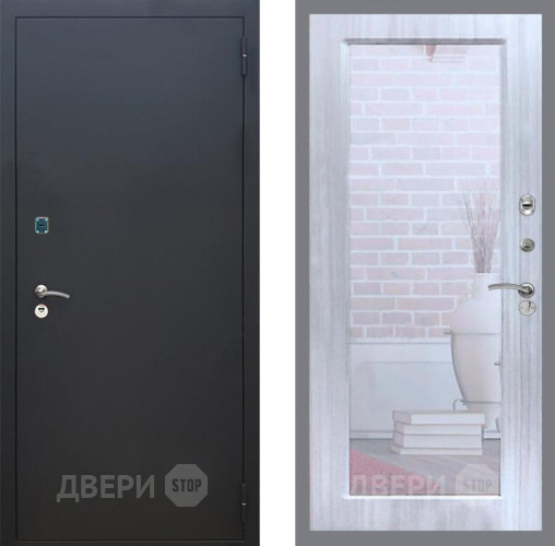 Дверь Рекс (REX) 1A Черный Муар Зеркало Пастораль Сандал белый в Краснознаменске