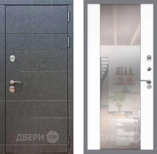 Входная металлическая Дверь Рекс (REX) 21 СБ-16 Зеркало Силк Сноу в Краснознаменске