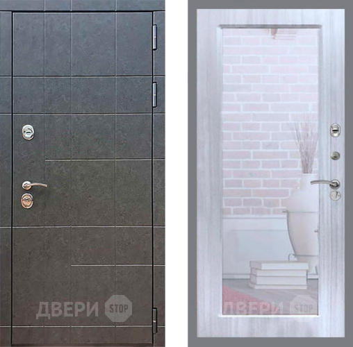 Входная металлическая Дверь Рекс (REX) 21 Зеркало Пастораль Сандал белый в Краснознаменске