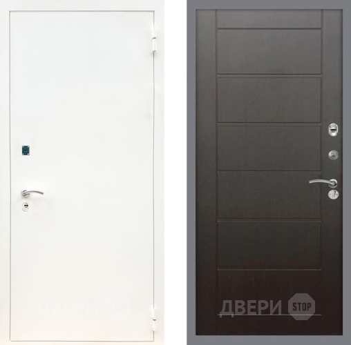 Входная металлическая Дверь Рекс (REX) 1А Белая шагрень Сити Венге в Краснознаменске