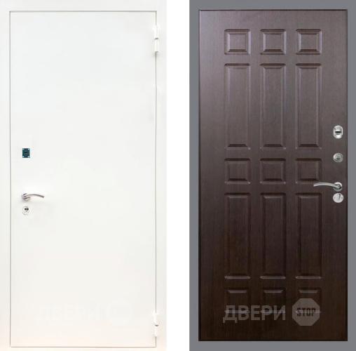 Входная металлическая Дверь Рекс (REX) 1А Белая шагрень FL-33 Венге в Краснознаменске