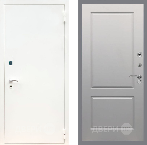 Входная металлическая Дверь Рекс (REX) 1А Белая шагрень FL-117 Грей софт в Краснознаменске