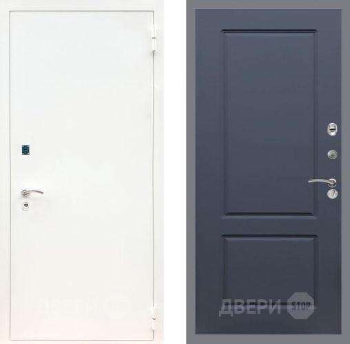 Входная металлическая Дверь Рекс (REX) 1А Белая шагрень FL-117 Силк титан в Краснознаменске