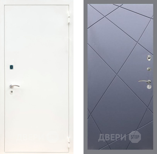 Дверь Рекс (REX) 1А Белая шагрень FL-291 Силк титан в Краснознаменске